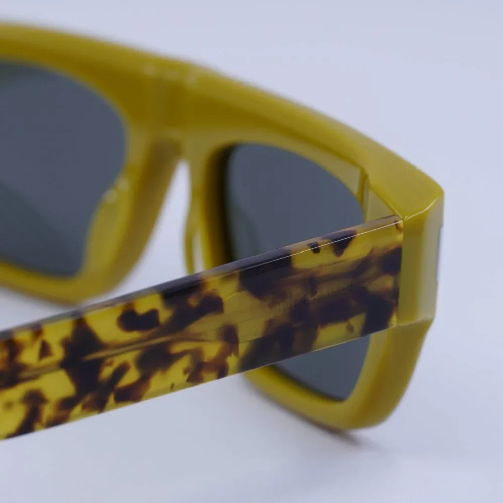 Saint Laurent SL762 004 Sunglasses Ochra/Spotted Havana Square Frame